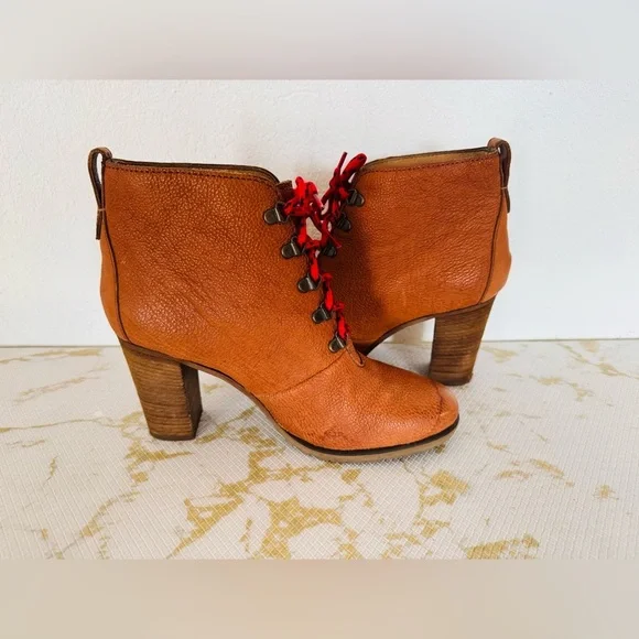 🔥🔥FINAL CLEARENACE 🔥🔥 1937 FOOTWEAR Tan/Brown Leather Made in Italy Bootie - Picture 5 of 9